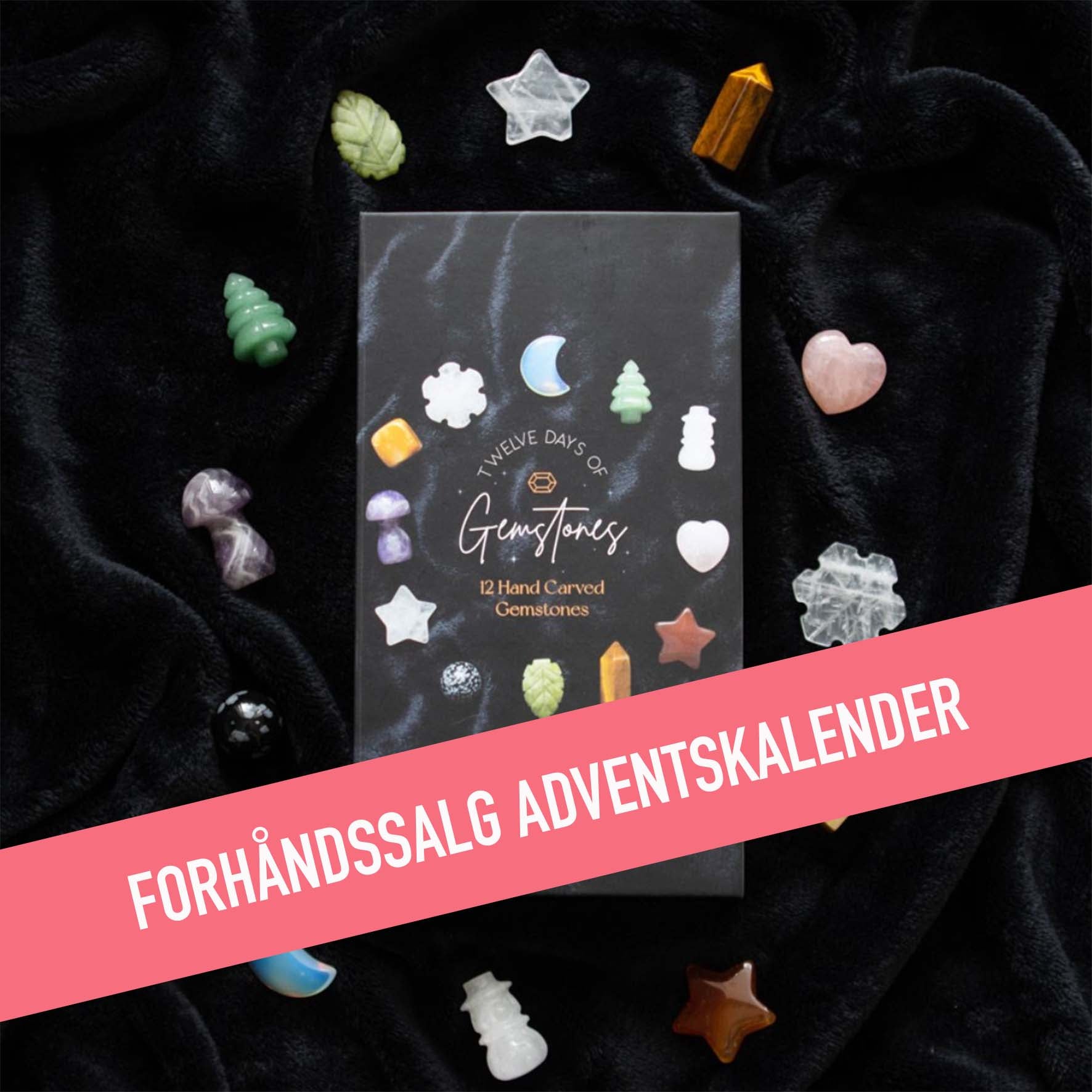 ADVENTSKALENDER - 12 luker med steiner - FORHÅNDSSALG