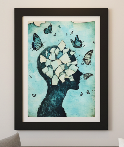 BlueArt Bilde eller Klister til vegg, ipad, notatbok etc