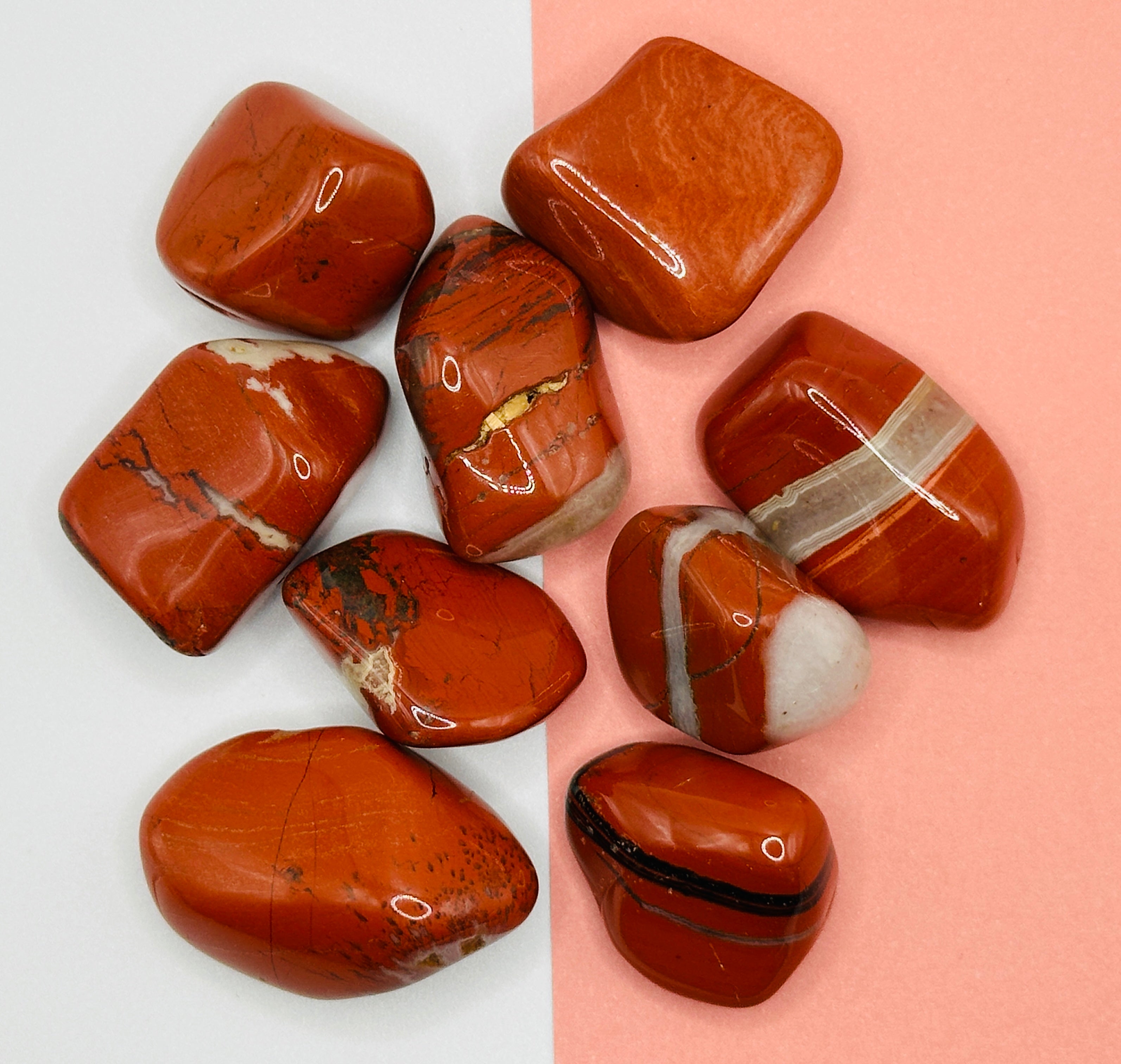 JASPIS BREKSJE TROMLET - "forener tanker og handling, bevare ro, overblikk"