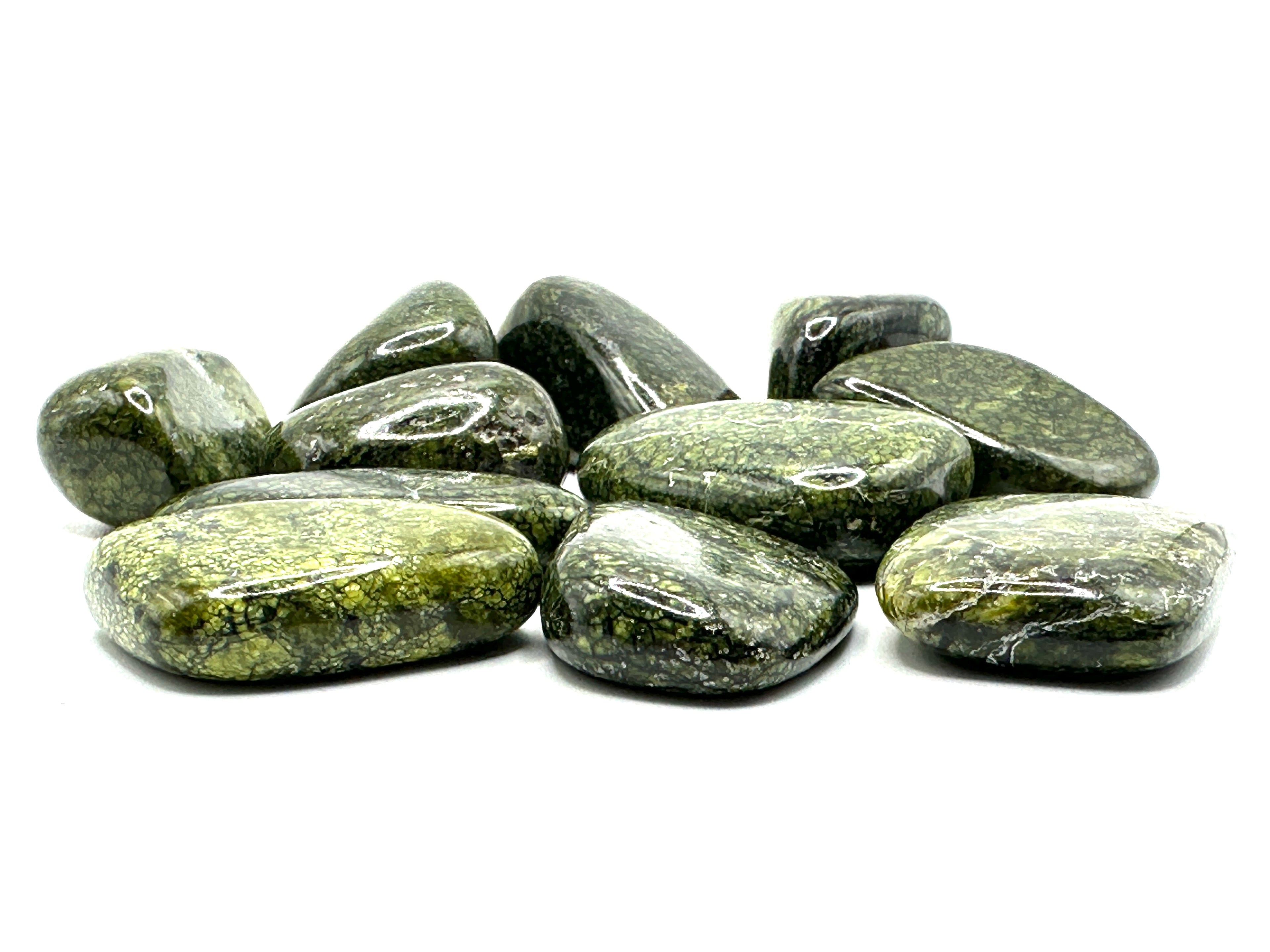 SLANGESKINN JASPIS TROMLET - "drømmearbeid, jording, viljestyrke, mot, beskyttelse"