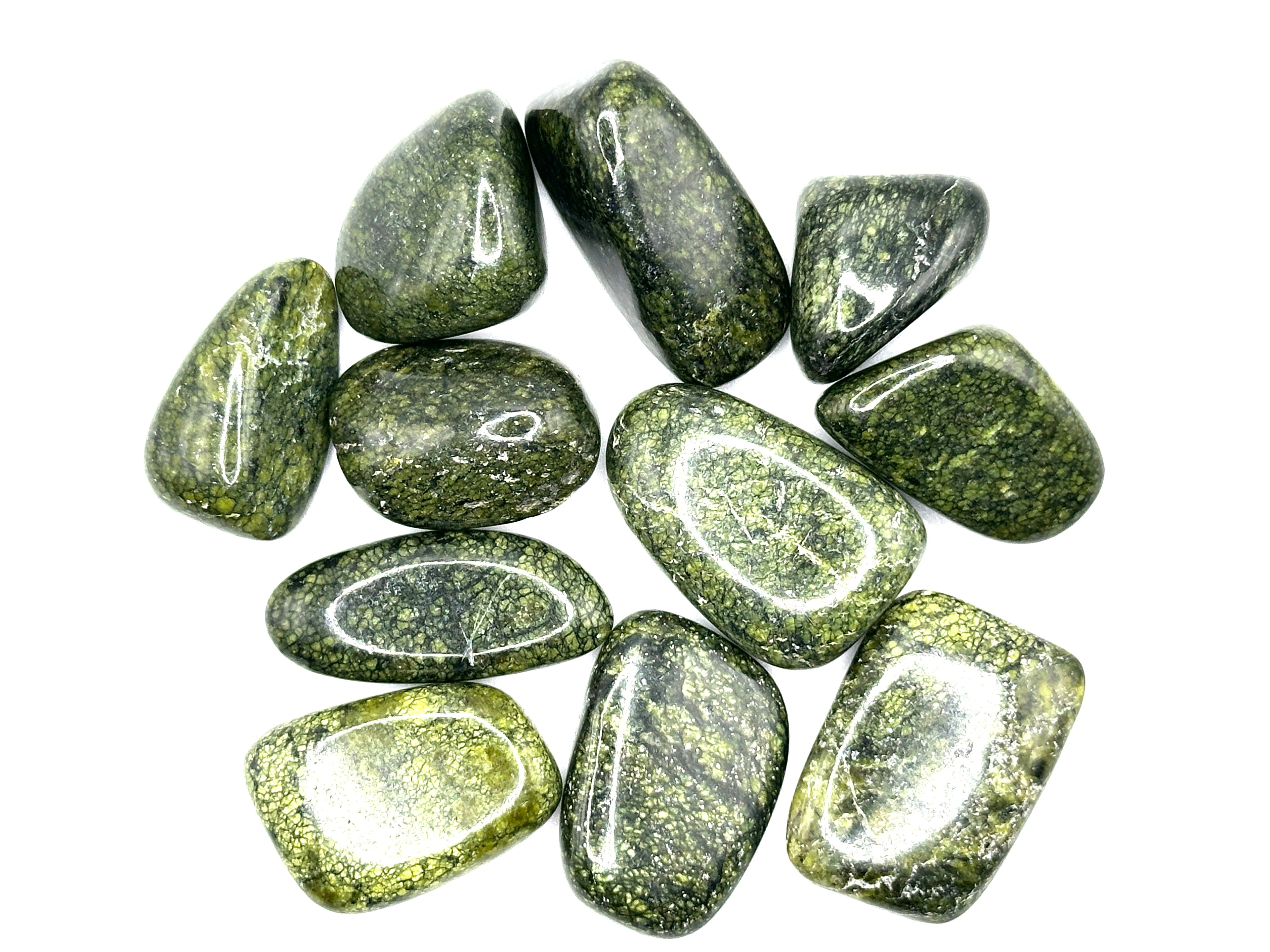 SLANGESKINN JASPIS TROMLET - "drømmearbeid, jording, viljestyrke, mot, beskyttelse"