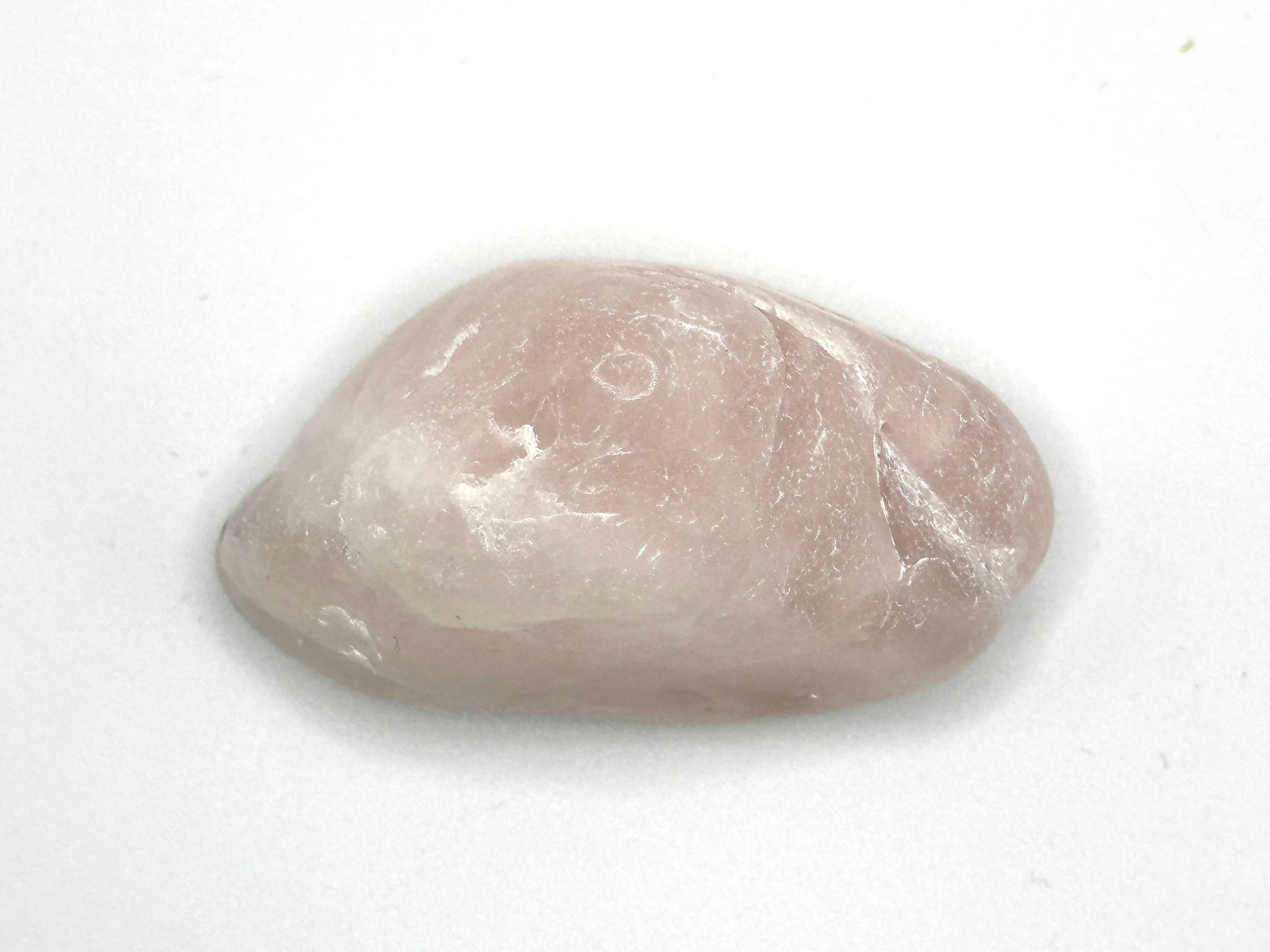 ROSENKVARTS TROMLET, Str: 56 gr - 3,5x5,5 cm