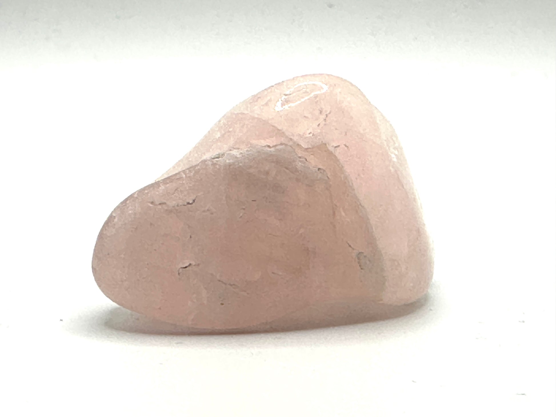 ROSENKVARTS TROMLET, Str: 56 gr - 3,5x5,5 cm