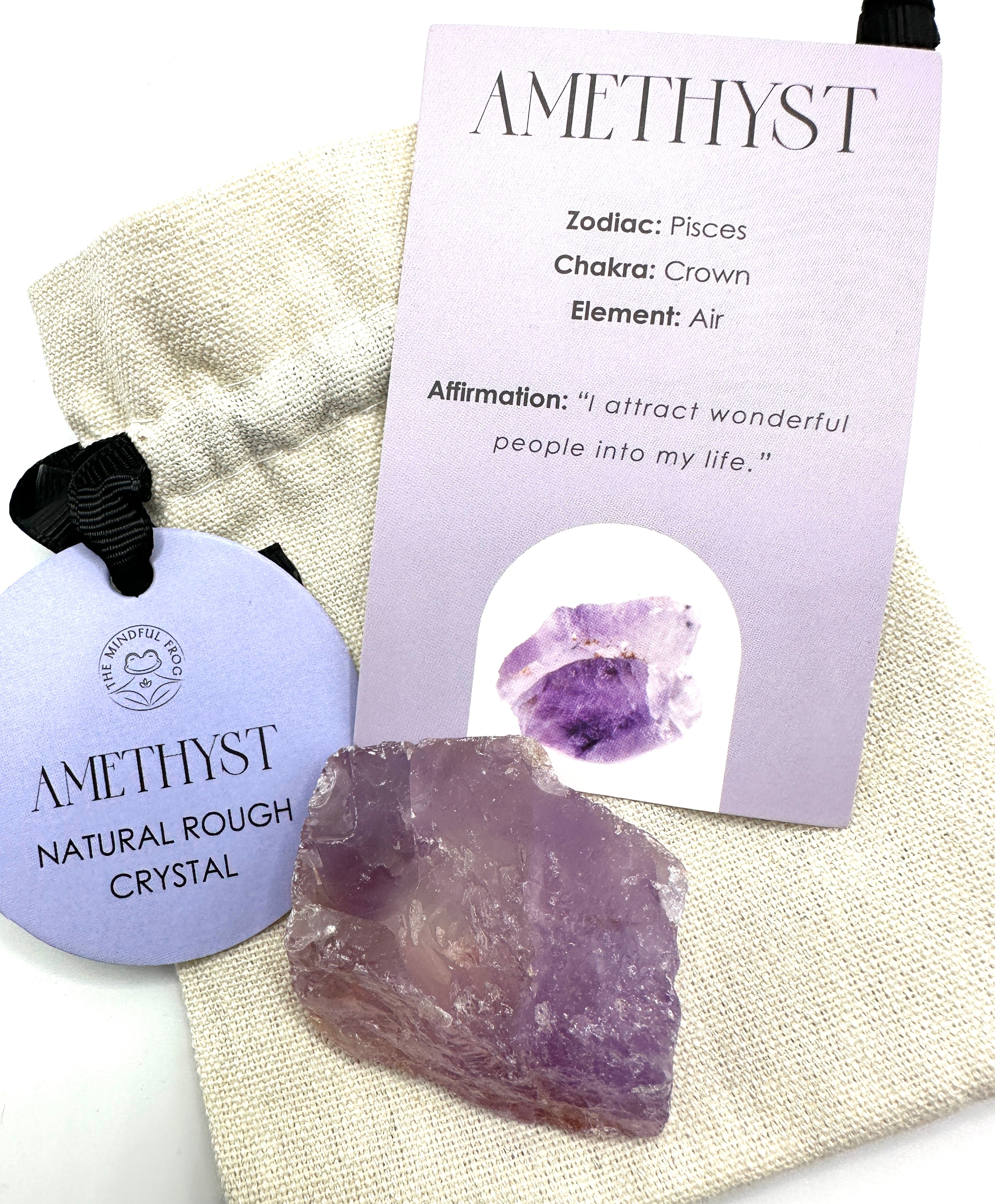 AMETYST - råstein - "ro, balanse, klarhet, økt intuisjon og åndelig innsikt"