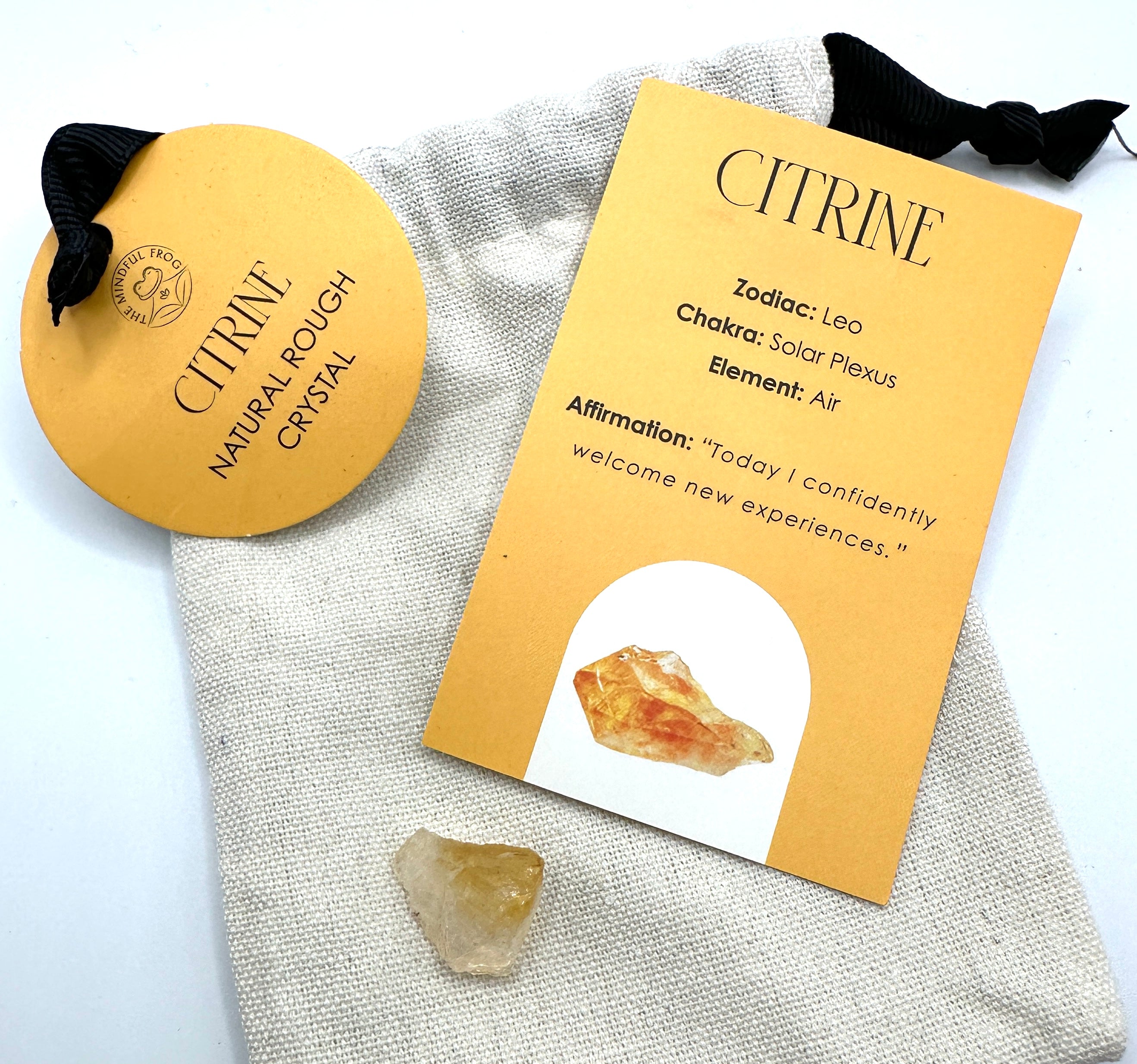 CITRIN - råstein - "positiv energi, suksess, overflod"