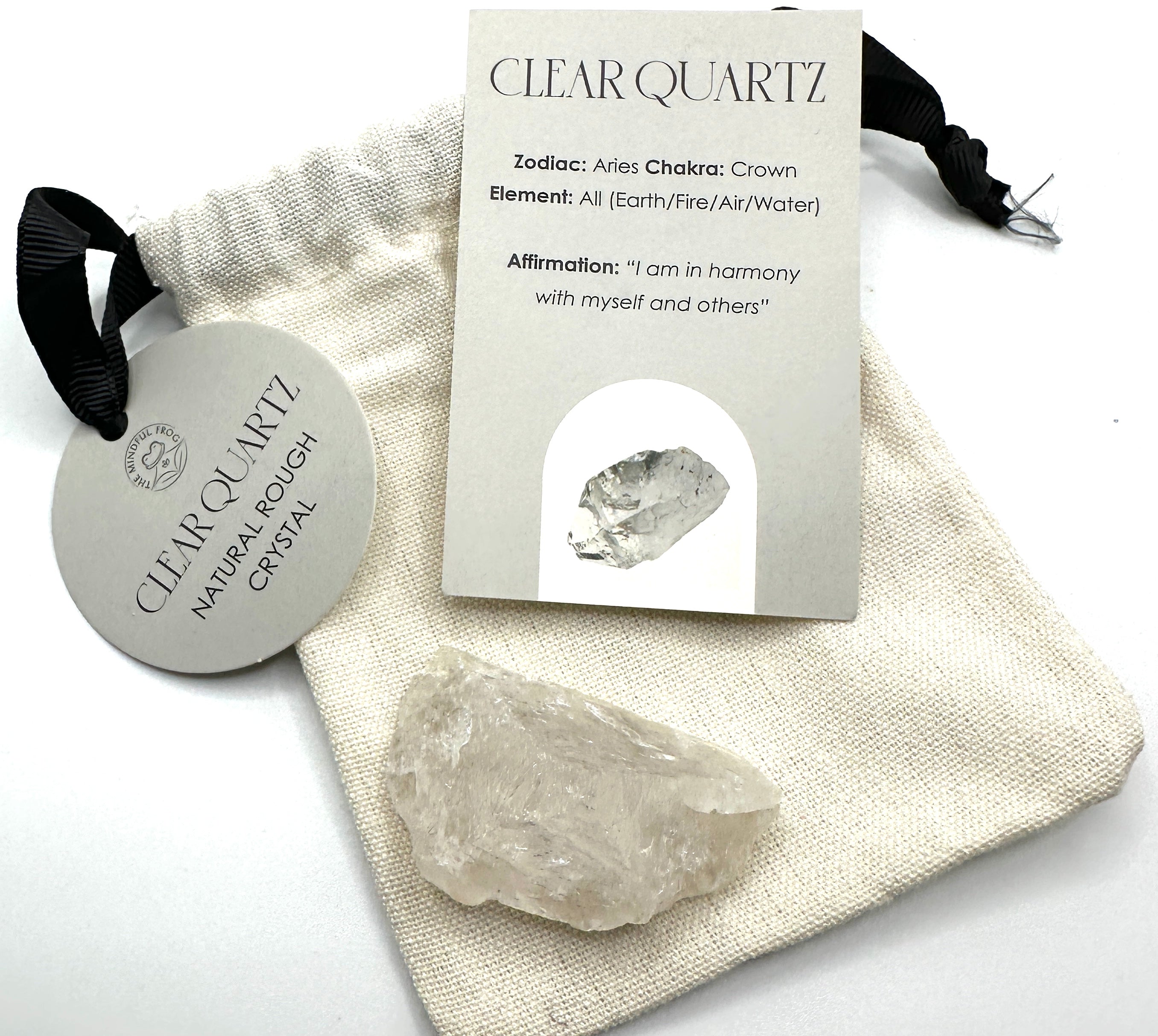 BERGKRYSTALL - råstein - "renser sinnet og balanserer energier under meditasjon og healing"