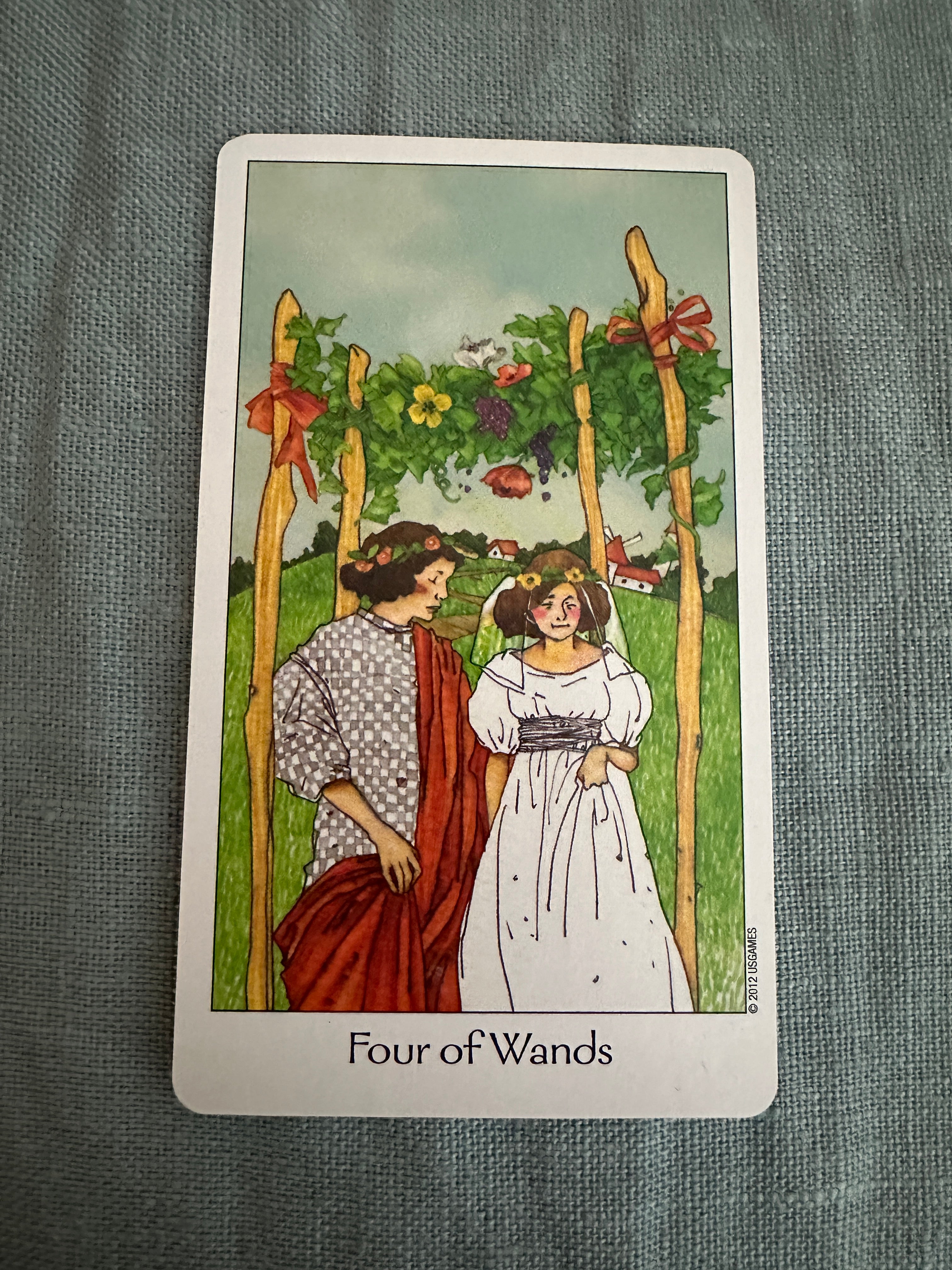KLARHETER: Page of Swords, Temperance, Four of Wands