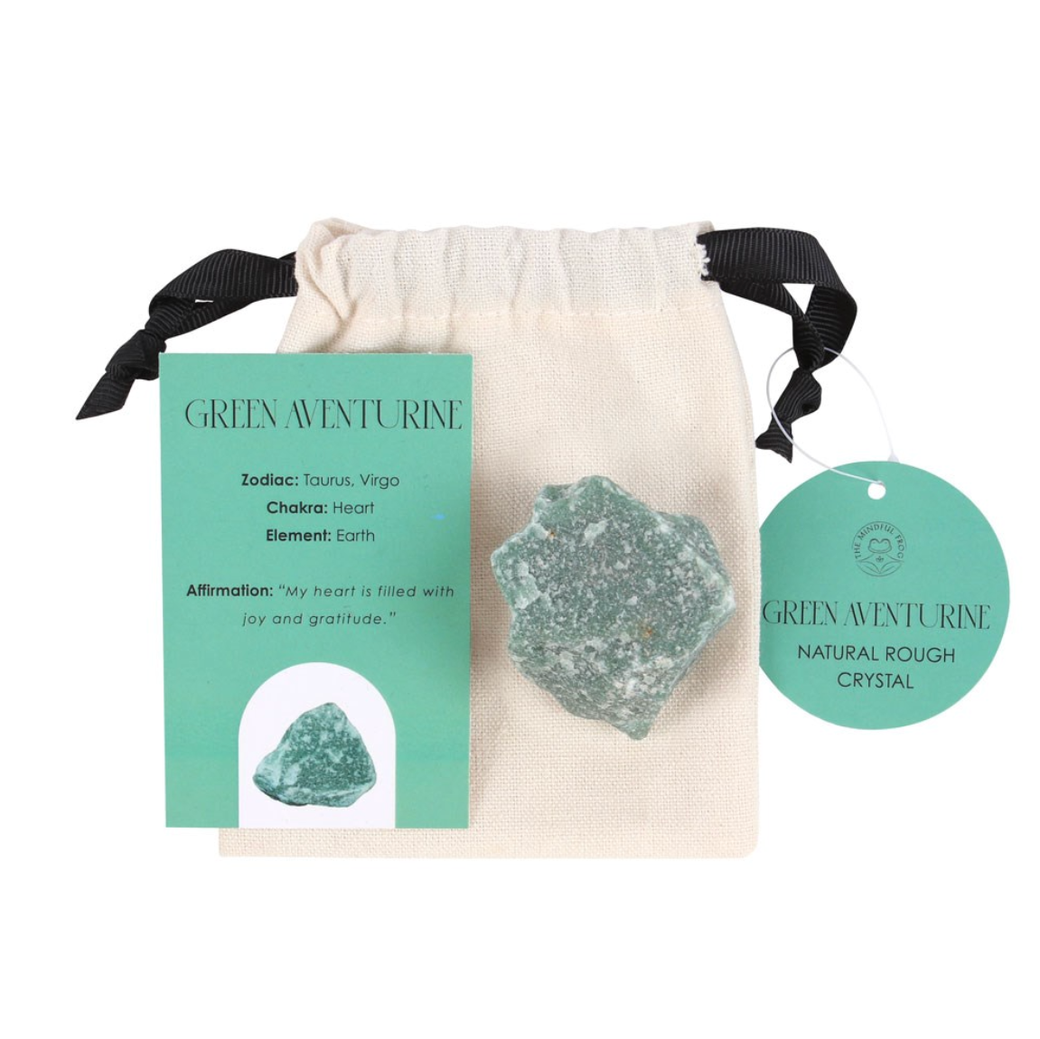 GRØNN AVENTURIN - råstein - "tiltrekke penger og hell i kjærlighet"