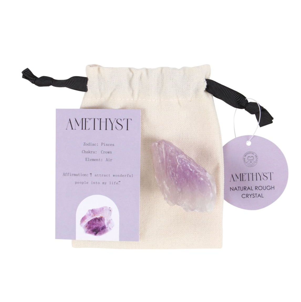 AMETYST - råstein - "ro, balanse, klarhet, økt intuisjon og åndelig innsikt"