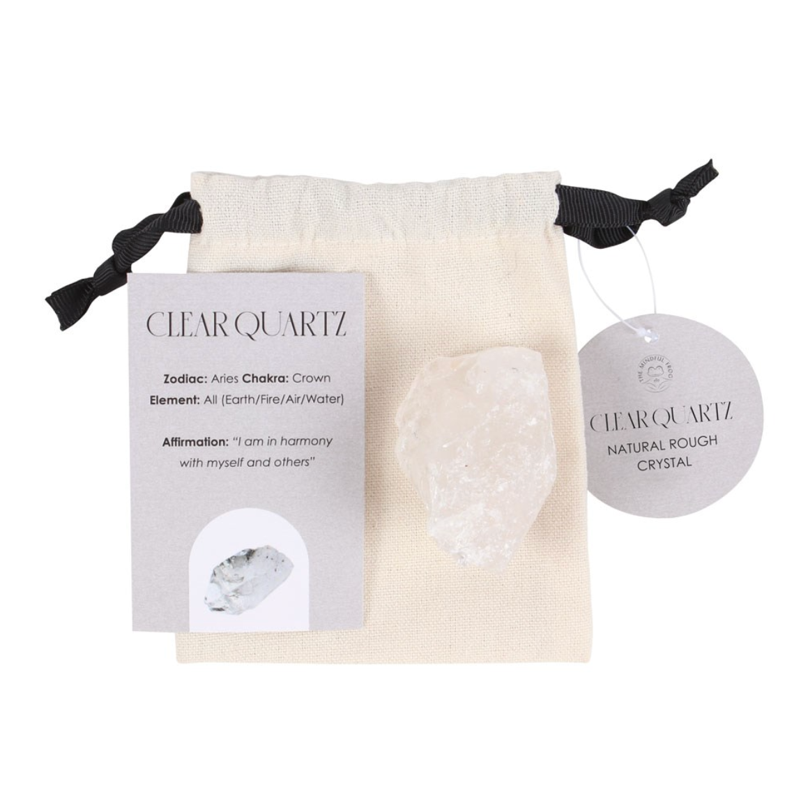 BERGKRYSTALL - råstein - "renser sinnet og balanserer energier under meditasjon og healing"