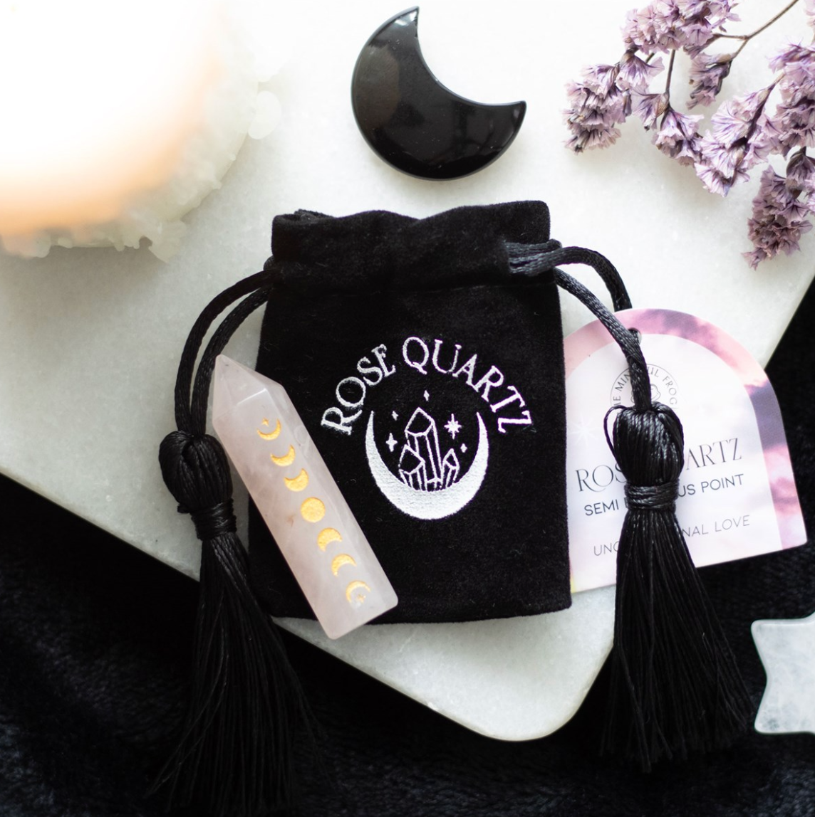 ROSENKVARTS 5 cm tårn med månefaser