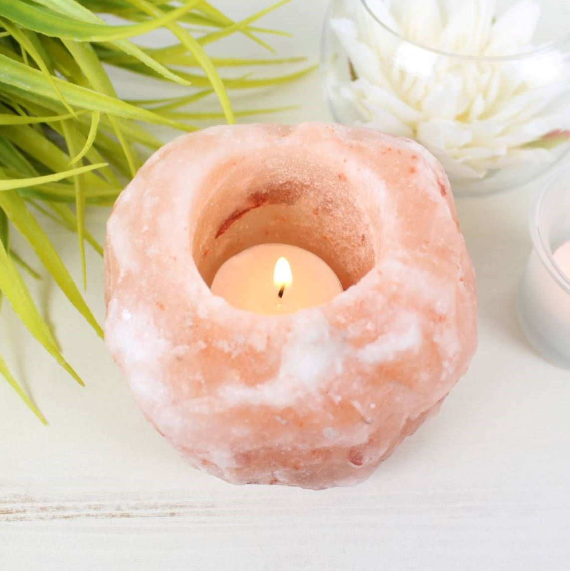 100% Himalayasalt Telysholder 9x9x9 cm